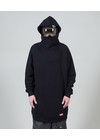 Tall oversized hoodie for snowboarding or freeski mod. ninja II BLACK