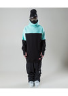 Tall oversized hoodie for snowboarding or freeskiing ninja II black mint