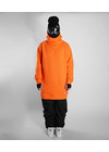 Oversized ski Hoodie snowboard Sweat Jacket Sweatshirt Long Tall Orange