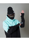 Tall oversized hoodie for snowboarding or freeskiing ninja II black mint