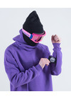 Tall oversized hoodie for snowboarding or freeskiing ninja II purple