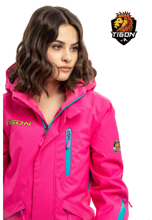 Womens one piece ski suit TIGON mod. PINK STAR