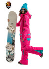 Womens one piece ski suit TIGON mod. PINK STAR